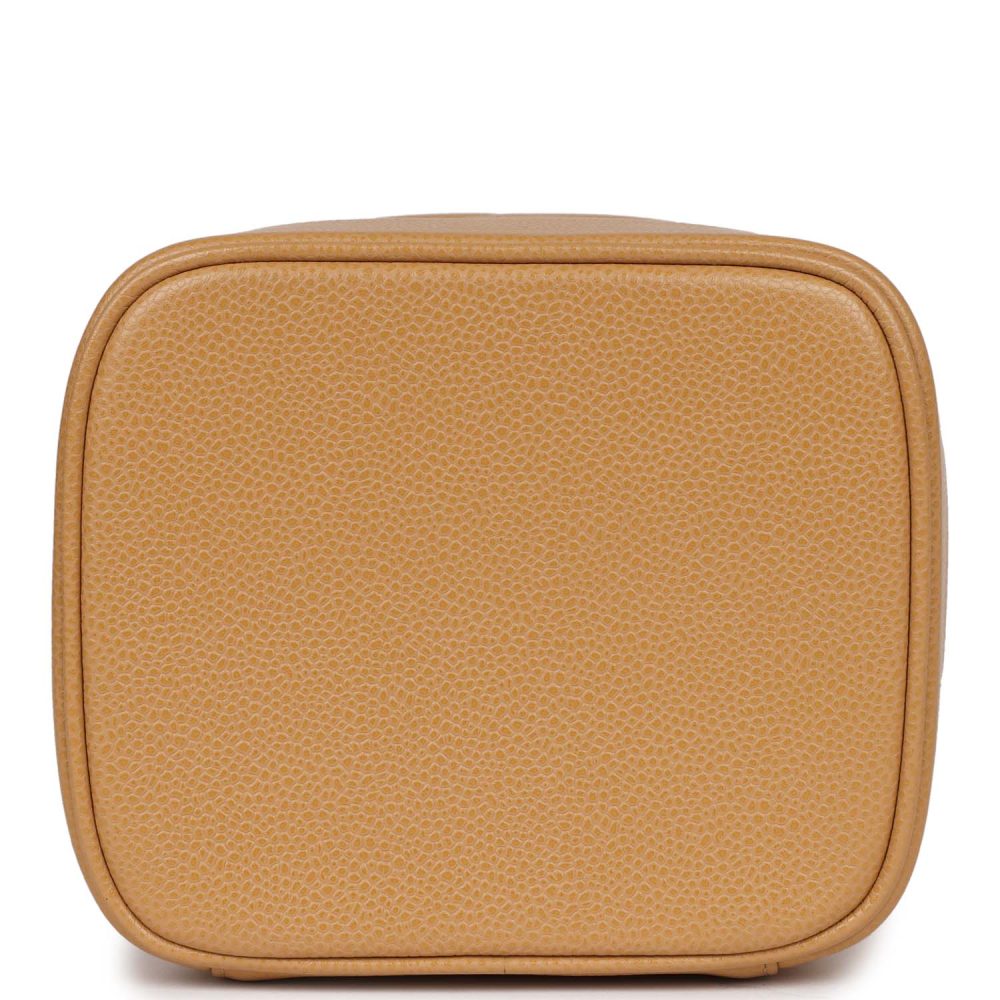 Vintage Chanel Vanity Dark Beige Caviar Gold Hardware - Image 7