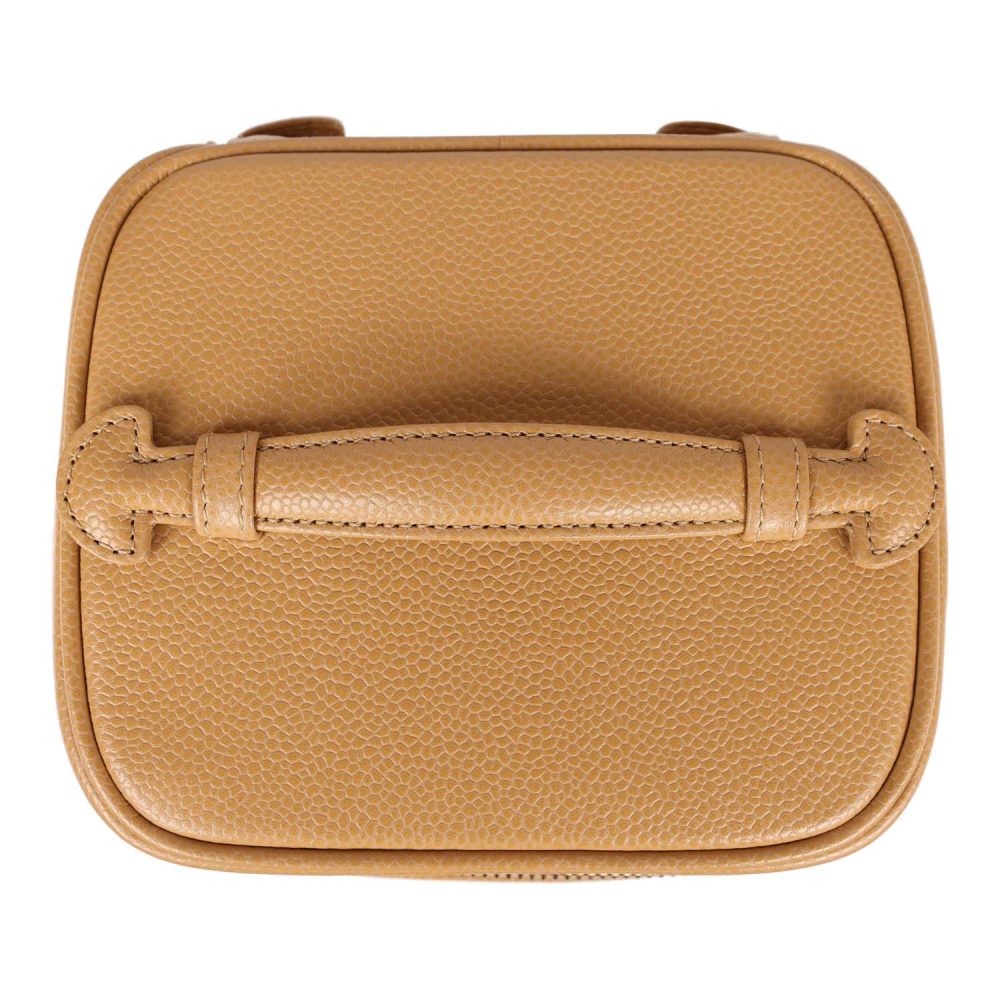 Vintage Chanel Vanity Dark Beige Caviar Gold Hardware - Image 8