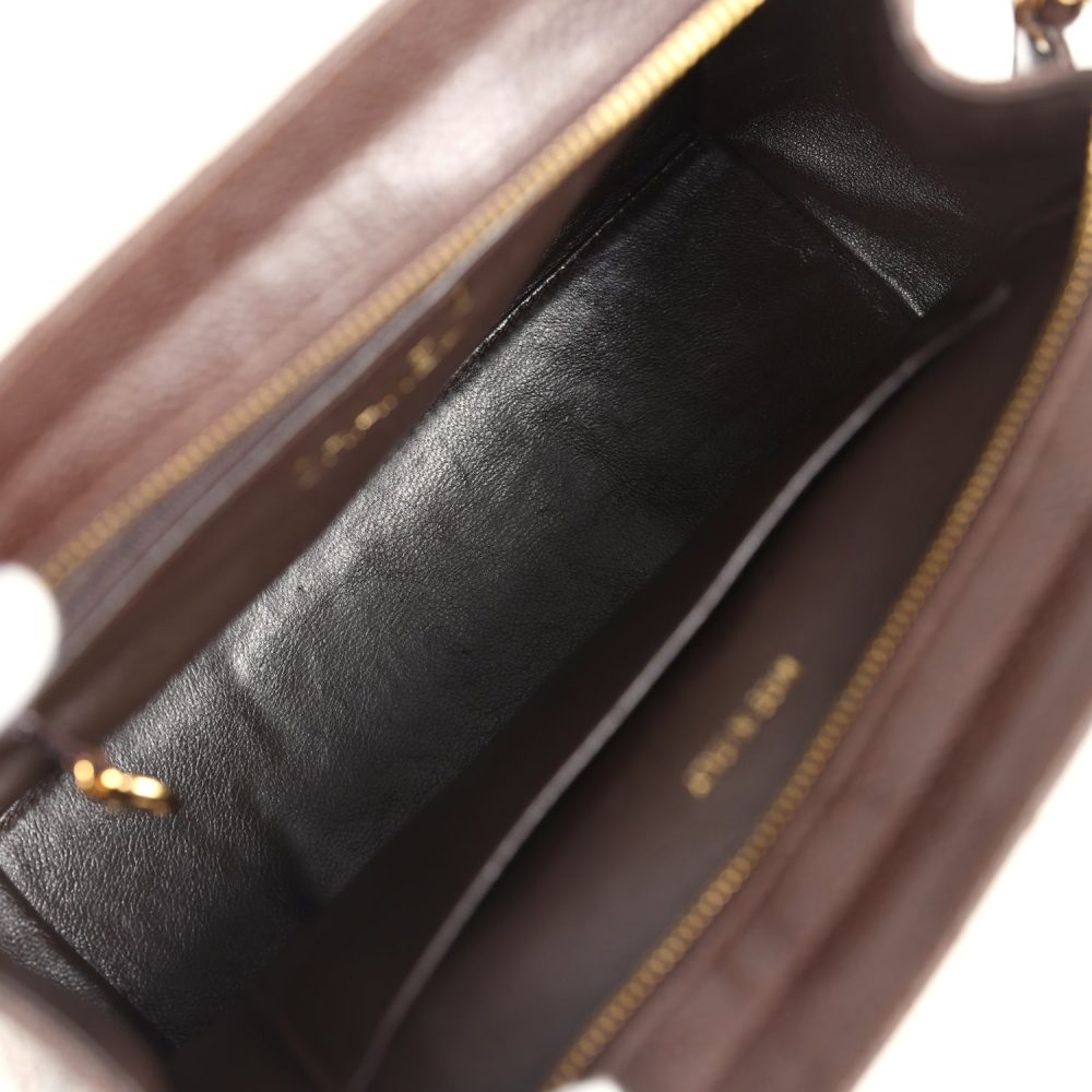 Vintage Chanel Mini Shopper Shoulder Bag Brown Caviar Gold Hardware - Image 9