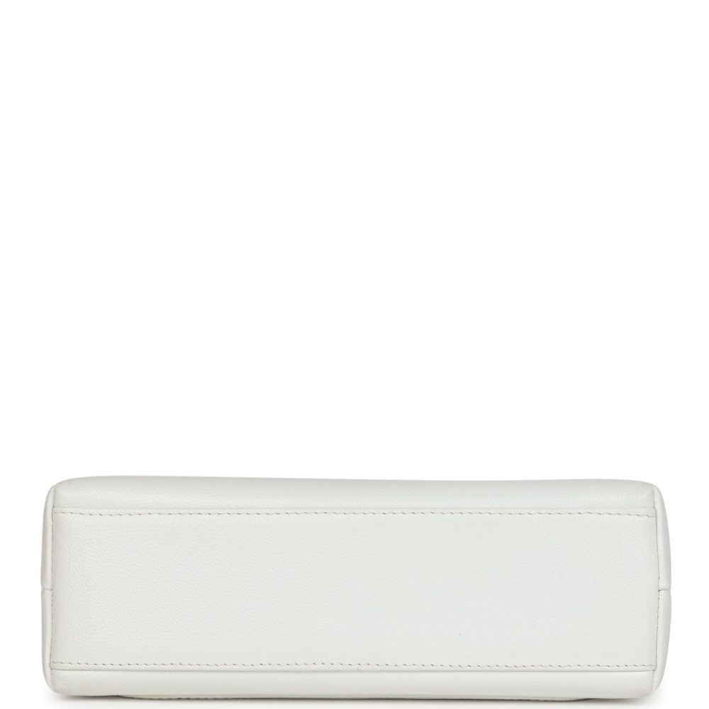 Vintage Chanel Small Kelly White Caviar Gold Hardware - Image 6