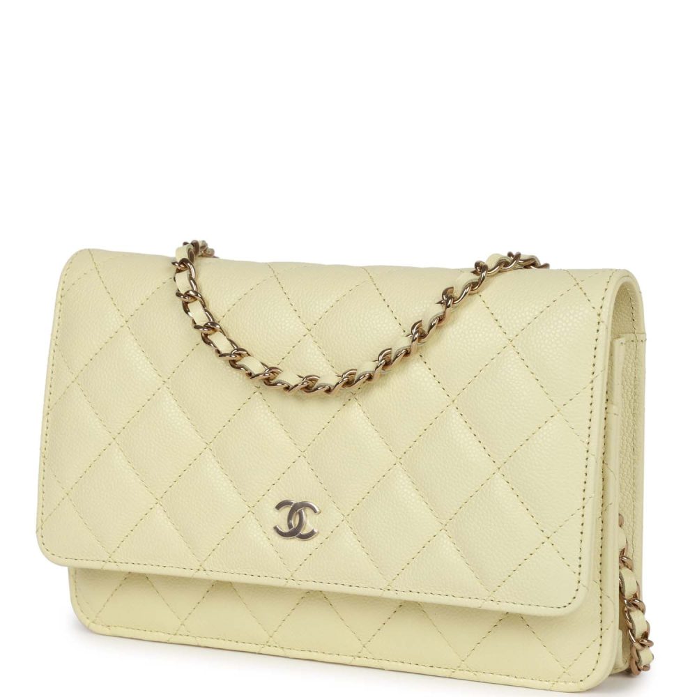 Chanel Wallet on Chain WOC Yellow Caviar Light Gold Hardware - Image 5
