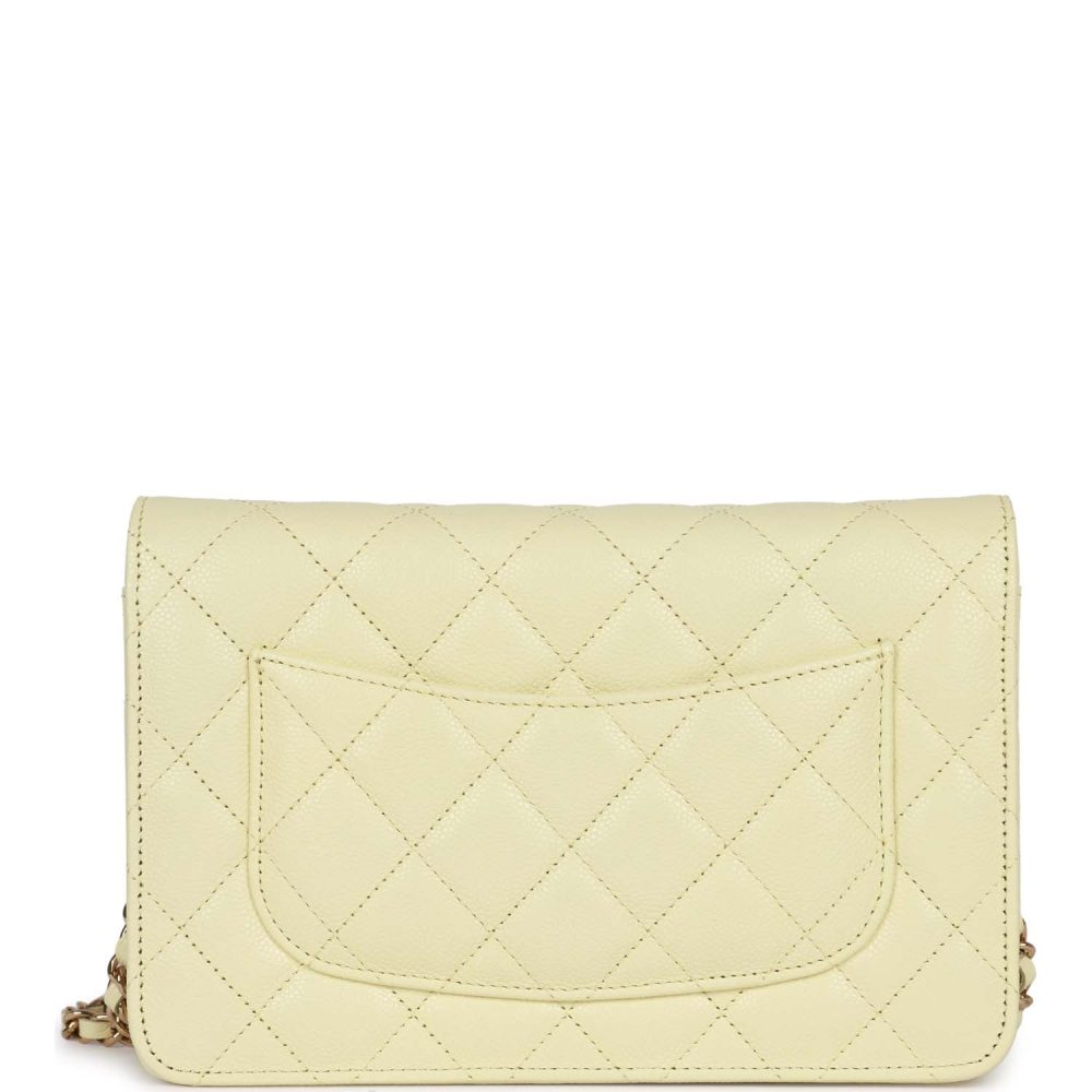 Chanel Wallet on Chain WOC Yellow Caviar Light Gold Hardware - Image 4