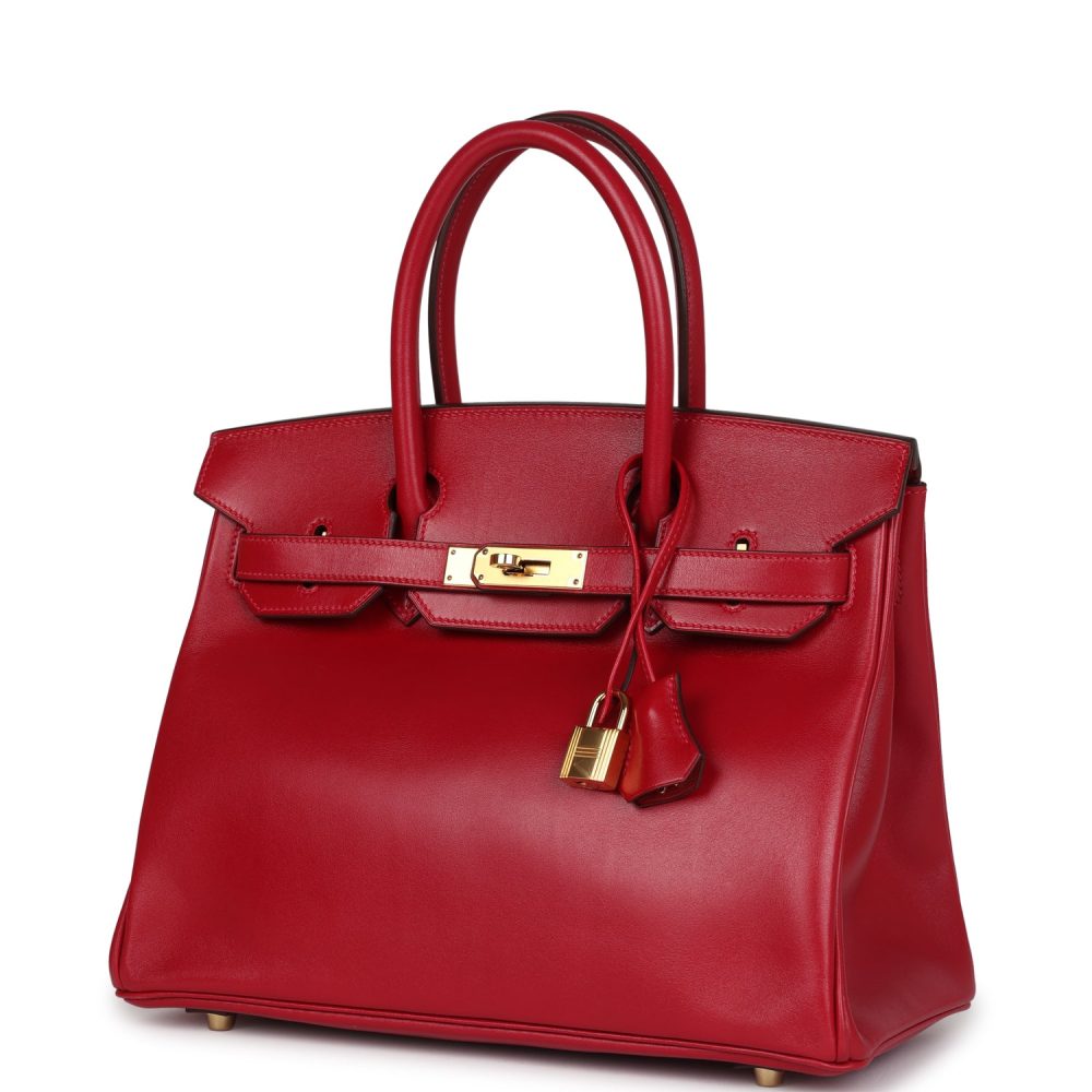 Hermes Birkin 30 Rouge Vif Tadelakt Gold Hardware - Image 5