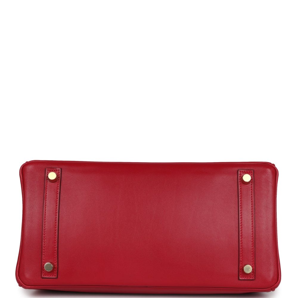 Hermes Birkin 30 Rouge Vif Tadelakt Gold Hardware - Image 6