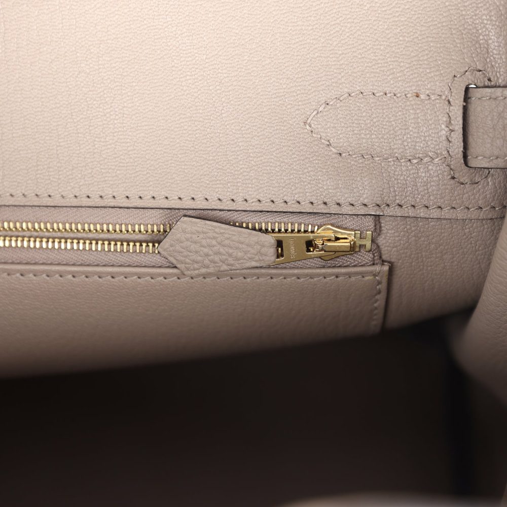 Custom Leopard Swarovski Crystal Hermes Birkin 30 Gris Asphalte Togo Gold Hardware - Image 9