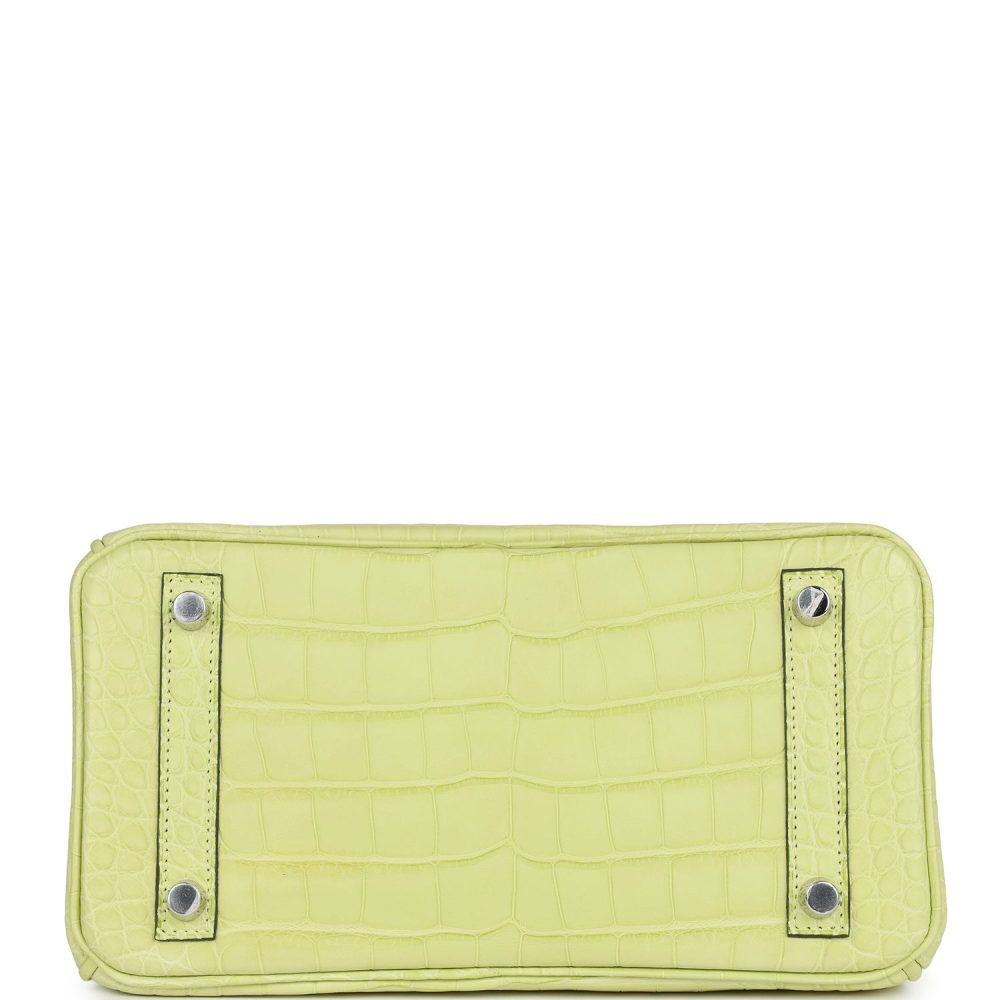 Hermes Birkin 25 Jaune Bourgeon Matte Alligator Palladium Hardware - Image 6