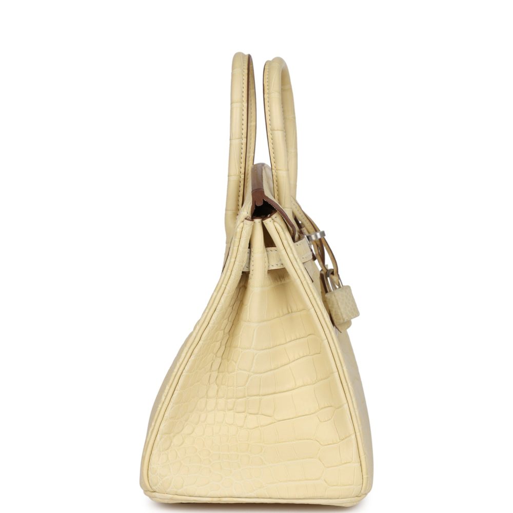 Hermes Birkin 25 Vanille Matte Alligator Palladium Hardware - Image 4