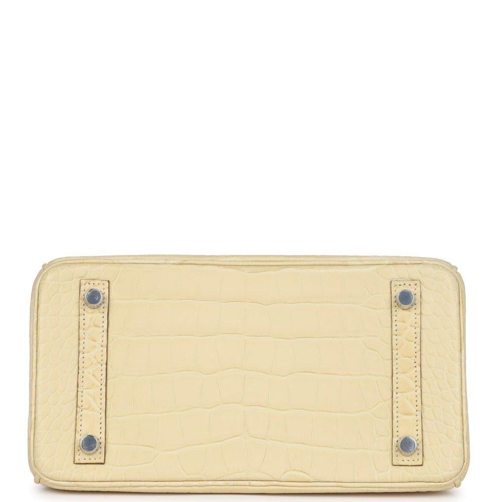 Hermes Birkin 25 Vanille Matte Alligator Palladium Hardware - Image 6