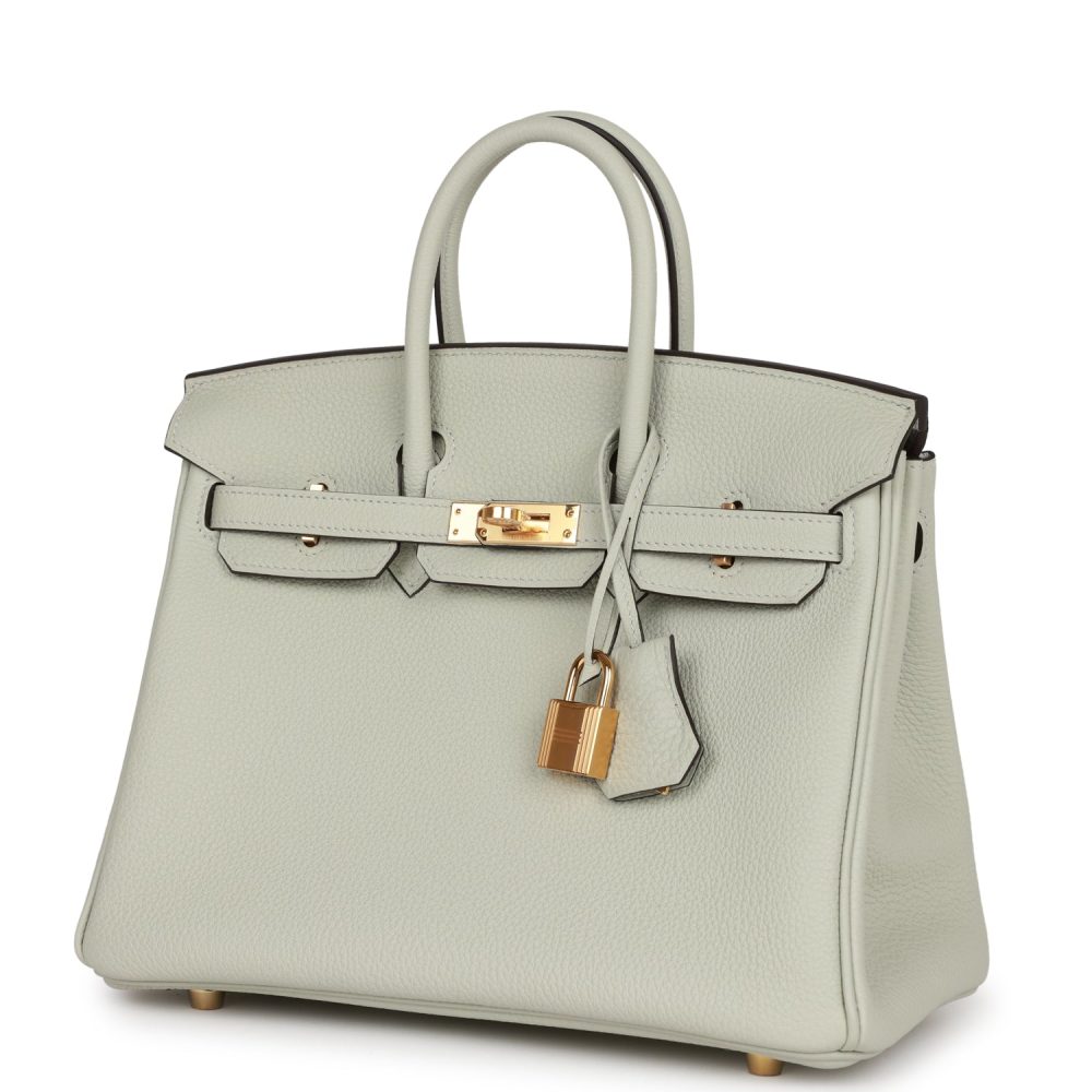 Hermes Birkin 25 Gris Neve Togo Gold Hardware - Image 5