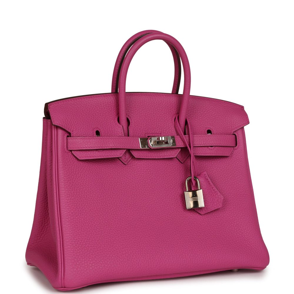 Pre-owned Hermes Birkin 25 Magnolia Togo Palladium Hardware - Image 2