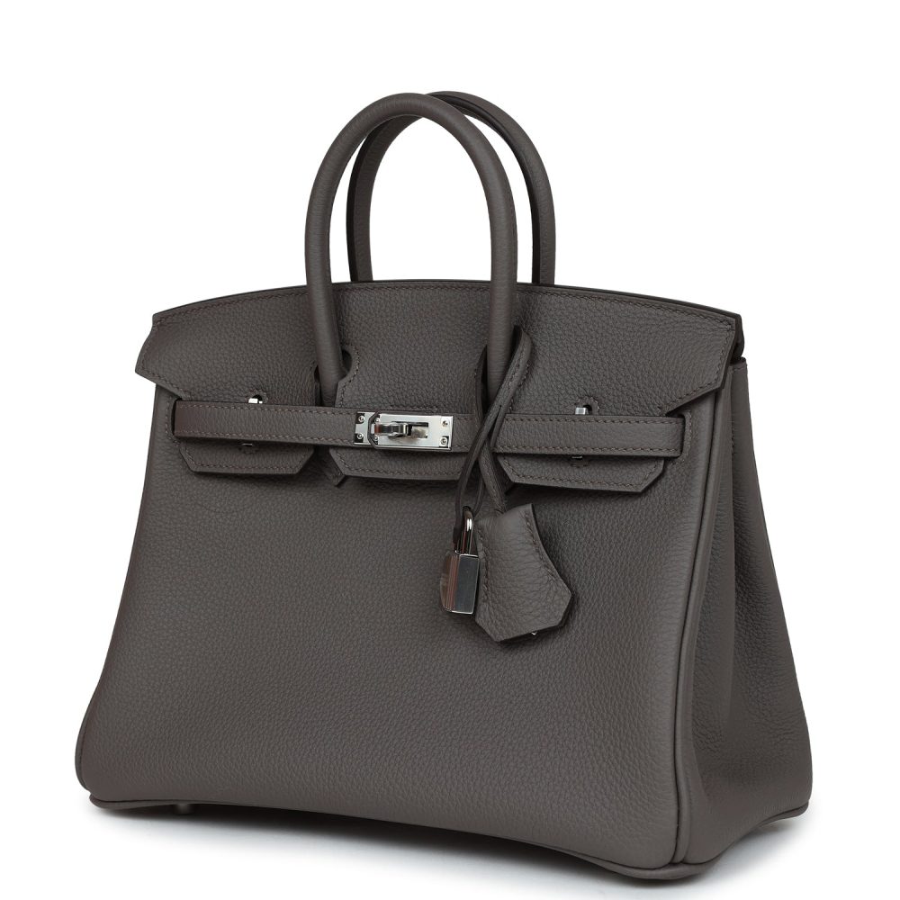 Hermes Birkin 25 Etain Togo Palladium Hardware - Image 5