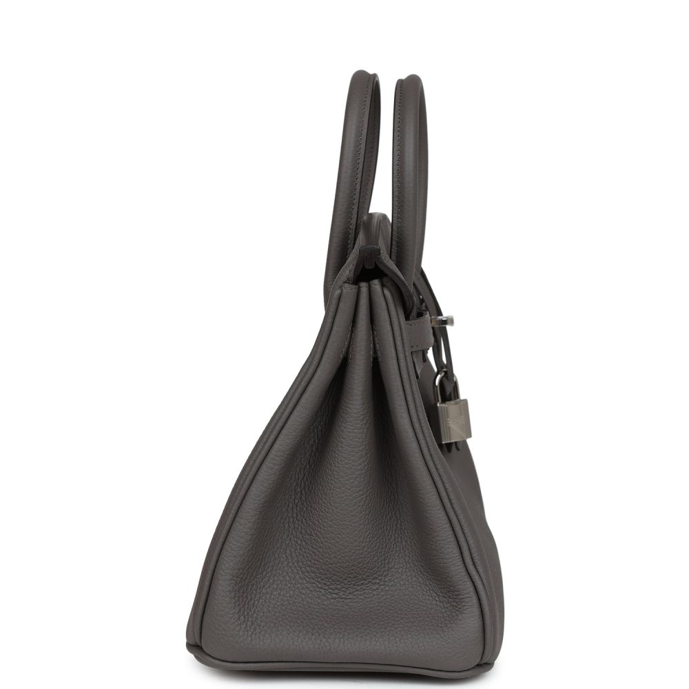 Hermes Birkin 25 Etain Togo Palladium Hardware - Image 3