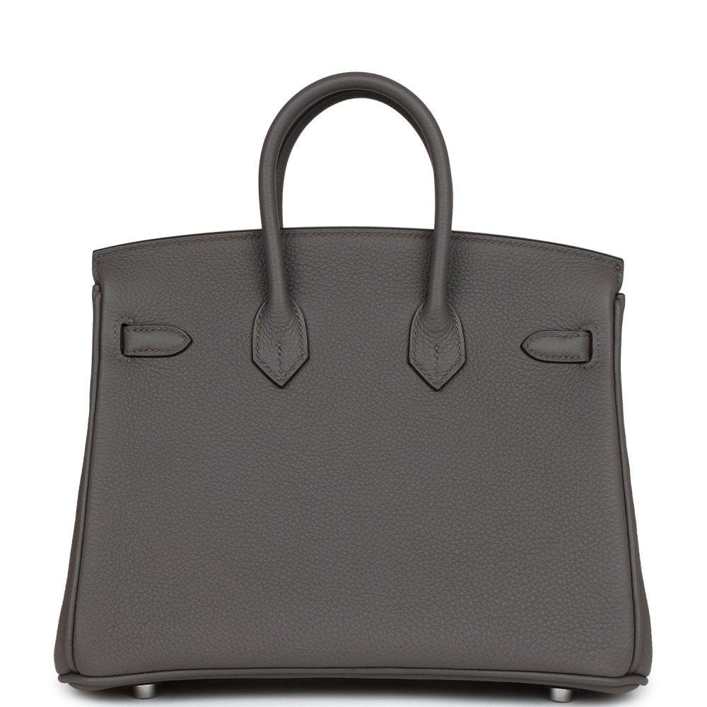 Hermes Birkin 25 Etain Togo Palladium Hardware - Image 4