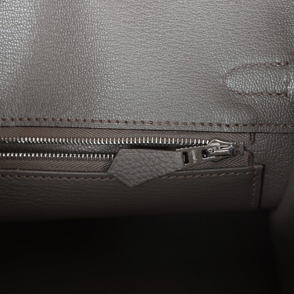 Hermes Birkin 25 Etain Togo Palladium Hardware - Image 9