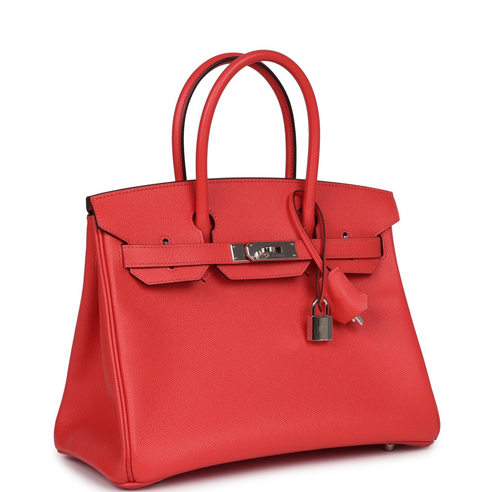Pre-owned Hermes Birkin 30 Rose Jaipur Epsom Palladium Hardware - Image 2