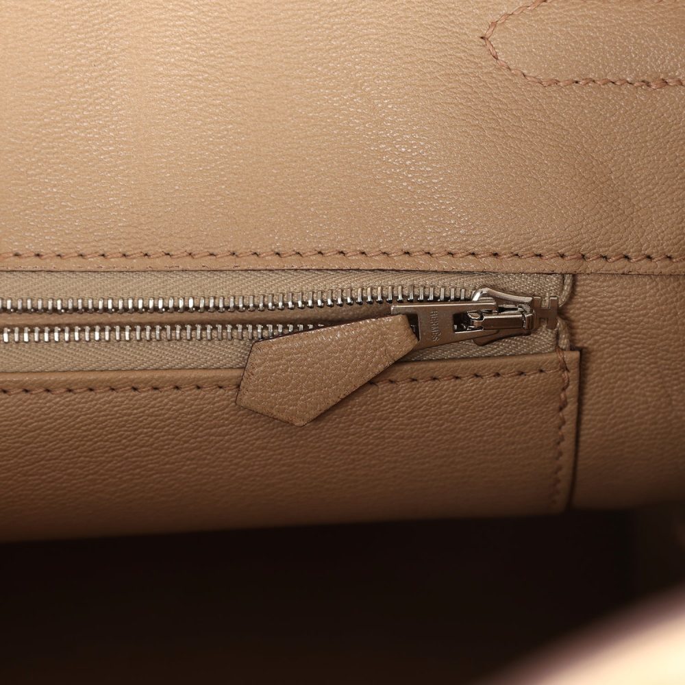 Pre-owned Hermes Birkin 35 Poussiere Matte Alligator Palladium Hardware - Image 9