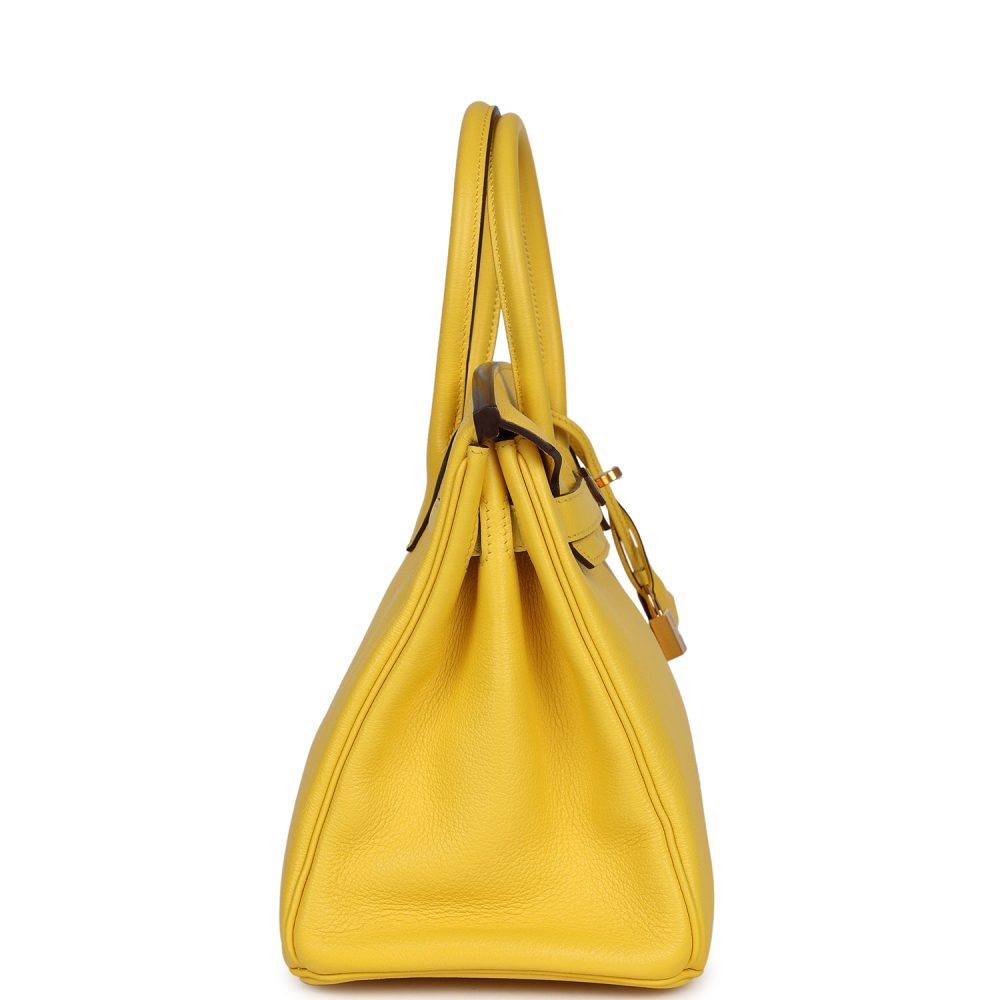 Hermes Birkin 30 Jaune de Naples Novillo Gold Hardware - Image 3