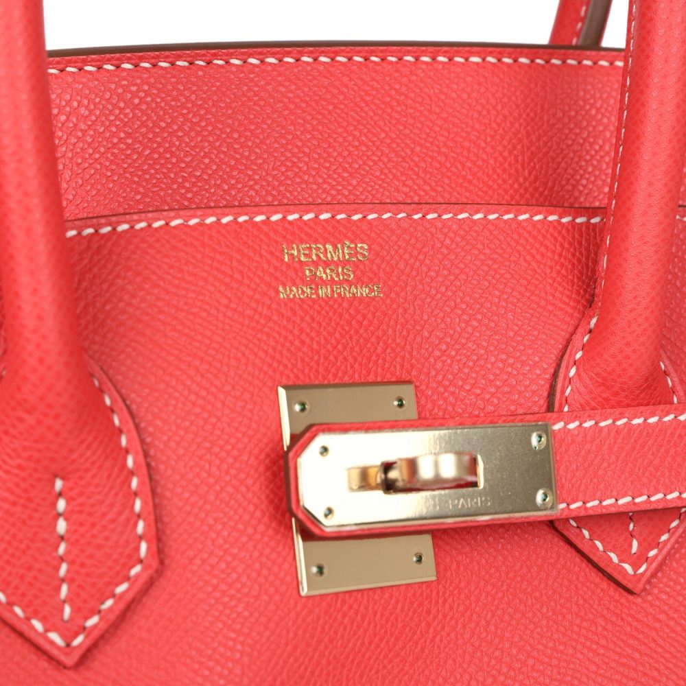 Pre-owned Hermes Birkin 35 Rose Jaipur Candy Epsom Permabrass Hardware - Image 7