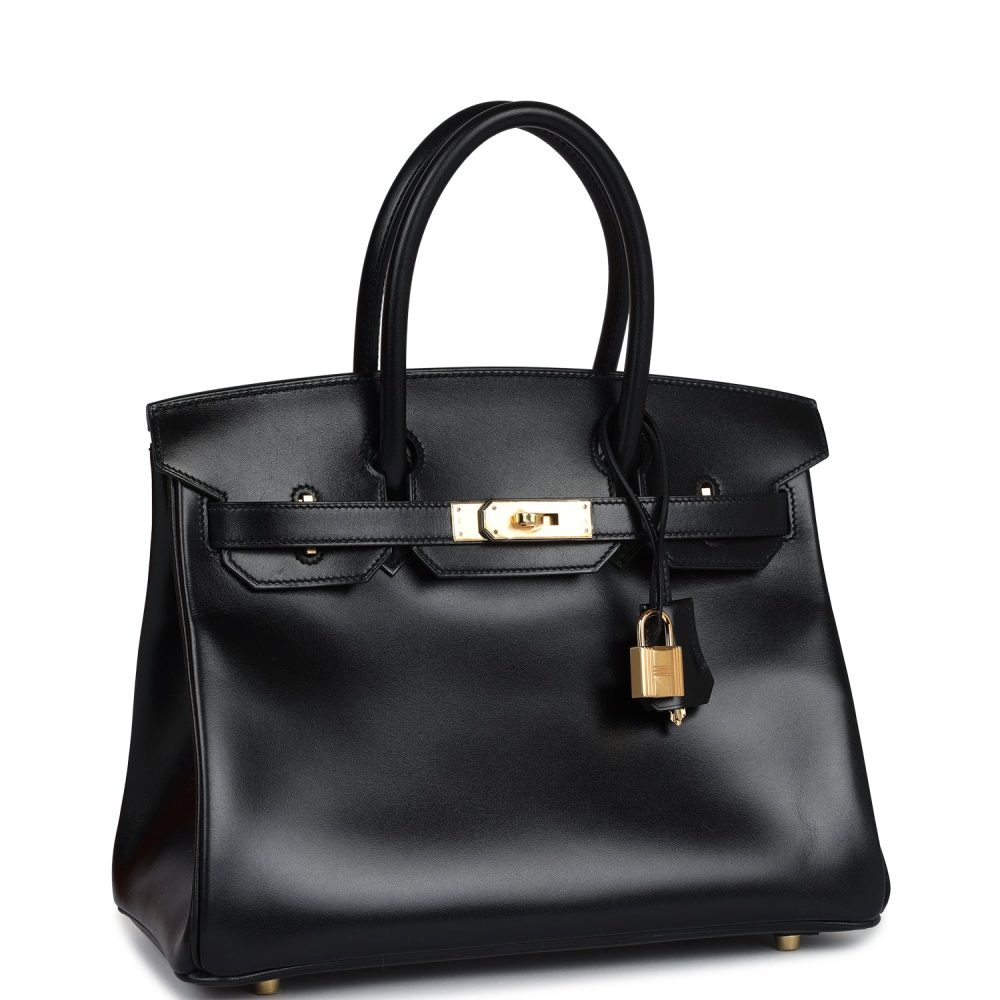 Hermes Birkin 30 Black Box Gold Hardware - Image 2
