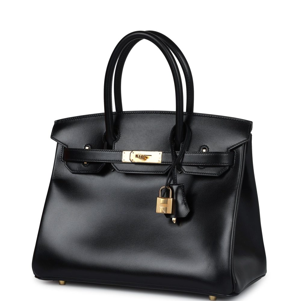 Hermes Birkin 30 Black Box Gold Hardware - Image 5