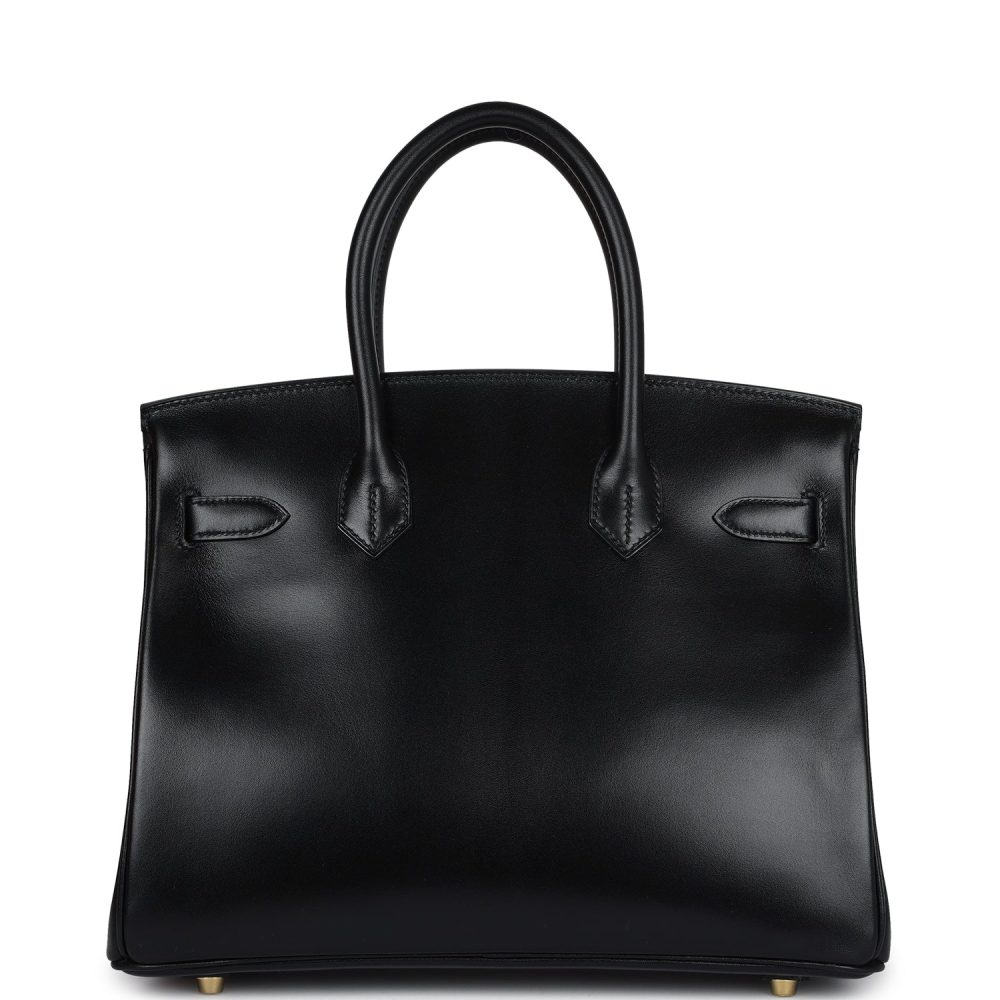 Hermes Birkin 30 Black Box Gold Hardware - Image 4