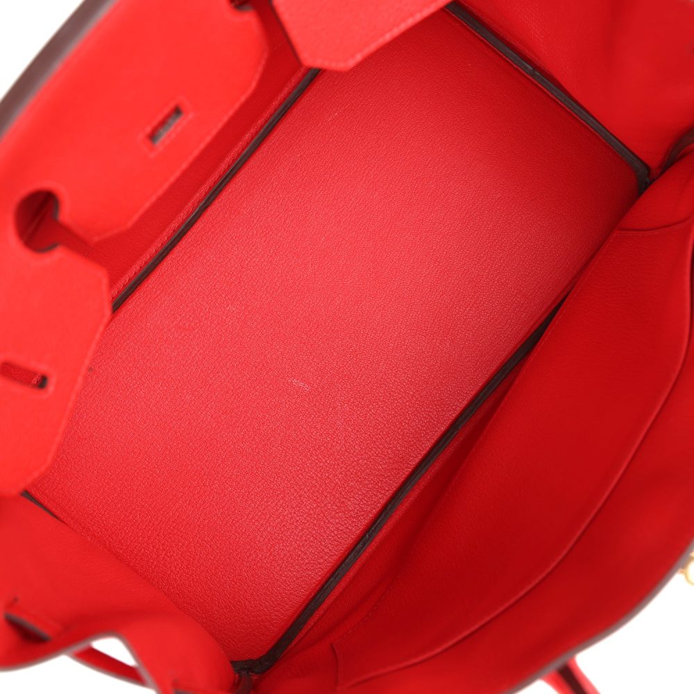 Pre-owned Hermes Birkin 35 Rouge Tomate Togo Gold Hardware - Image 8