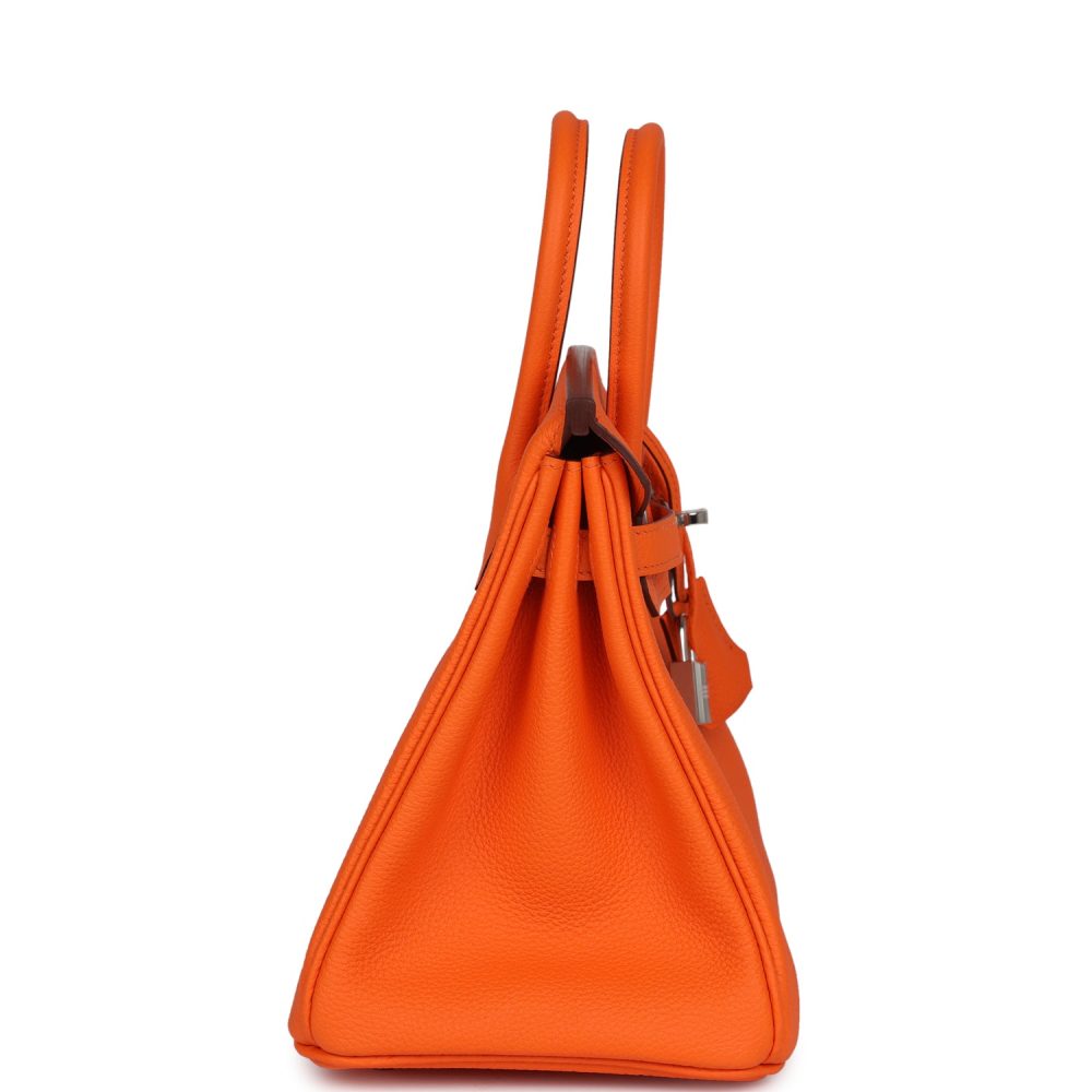 Hermes Birkin 25 Orange Minium Togo Palladium Hardware - Image 3