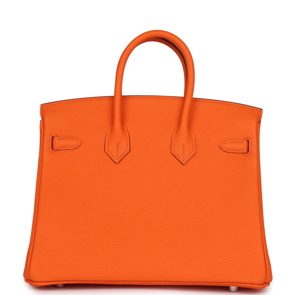 Hermes Birkin 25 Orange Minium Togo Palladium Hardware - Image 4