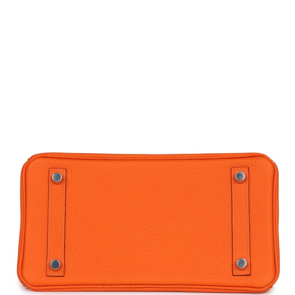 Hermes Birkin 25 Orange Minium Togo Palladium Hardware - Image 6
