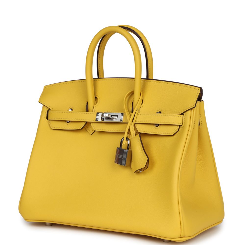 Hermes Birkin 25 Jaune de Naples Swift Palladium Hardware - Image 5