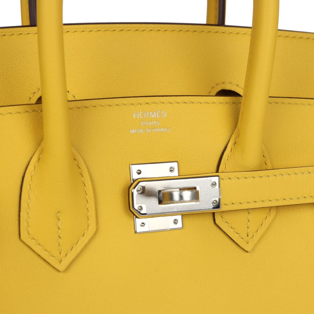 Hermes Birkin 25 Jaune de Naples Swift Palladium Hardware - Image 7