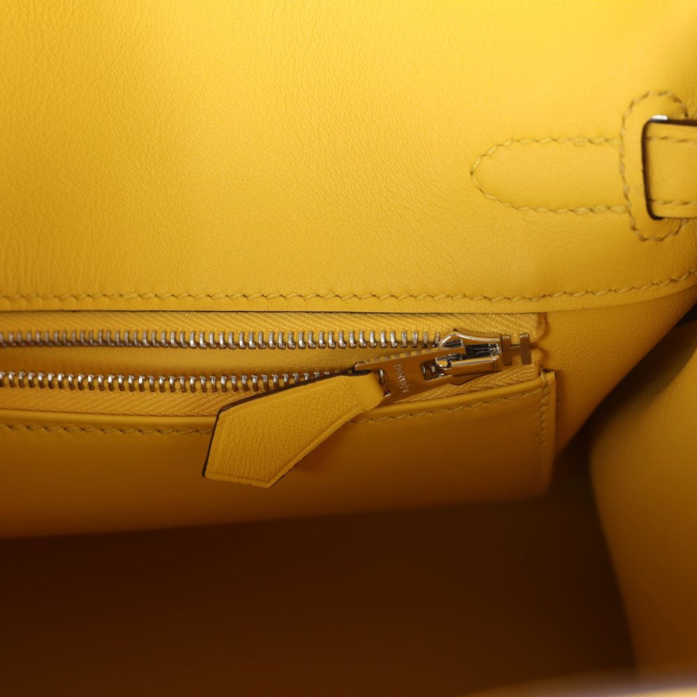 Hermes Birkin 25 Jaune de Naples Swift Palladium Hardware - Image 9