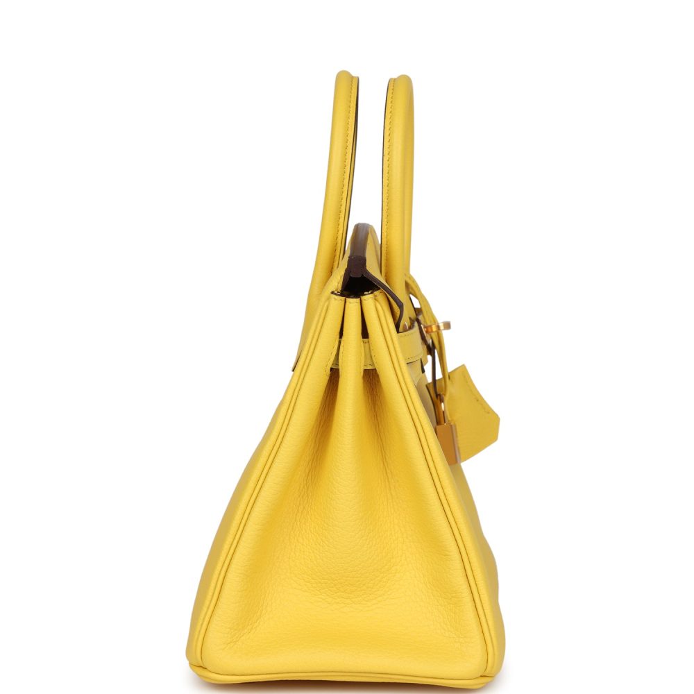 Hermes Birkin 25 Jaune de Naples Togo Gold Hardware - Image 3