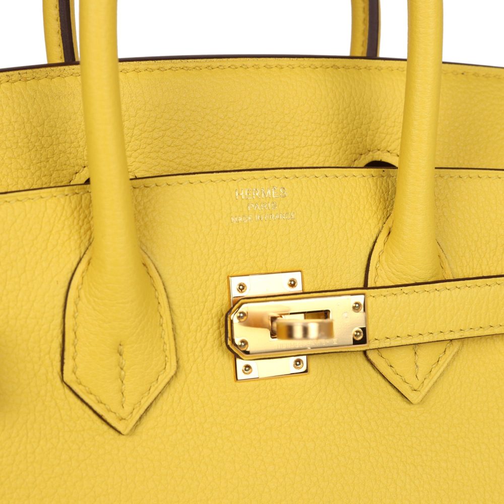 Hermes Birkin 25 Jaune de Naples Togo Gold Hardware - Image 7