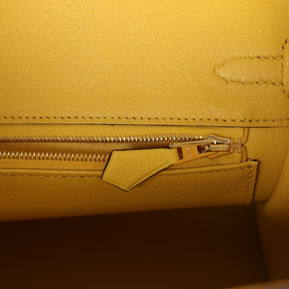 Hermes Birkin 25 Jaune de Naples Togo Gold Hardware - Image 9
