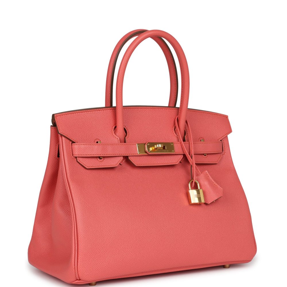 Pre-owned Hermes Birkin 30 Flamingo Epsom Gold Hardware - Image 2
