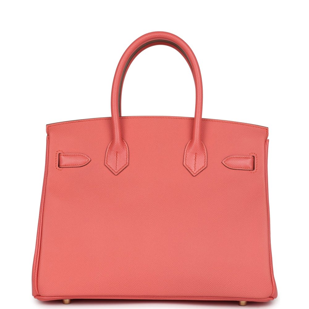 Pre-owned Hermes Birkin 30 Flamingo Epsom Gold Hardware - Image 4