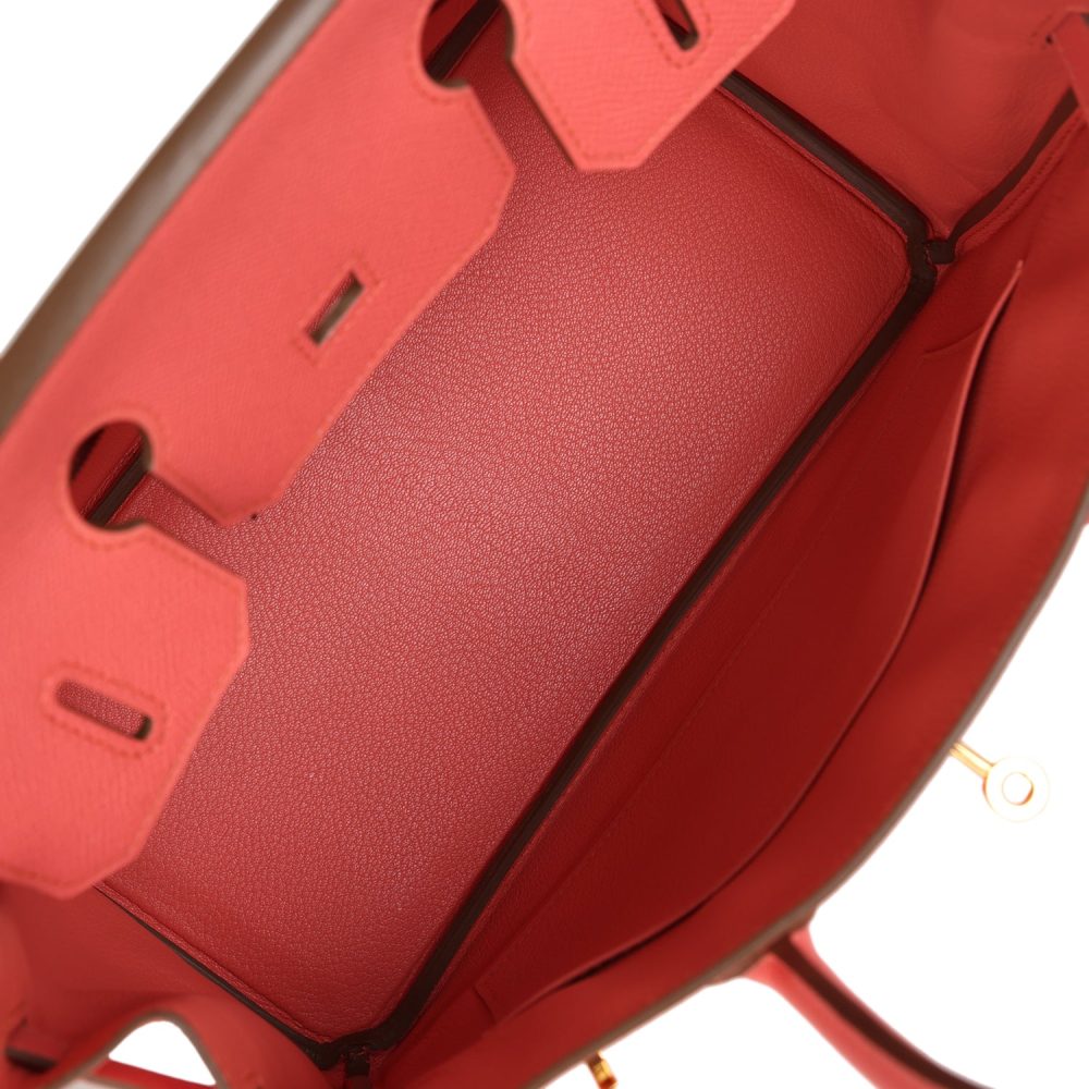 Pre-owned Hermes Birkin 30 Flamingo Epsom Gold Hardware - Image 8