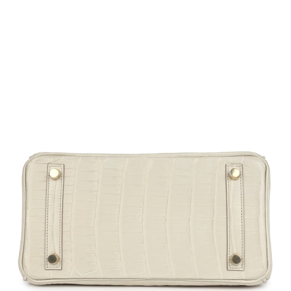 Hermes Birkin 25 Beton Matte Alligator Gold Hardware - Image 6