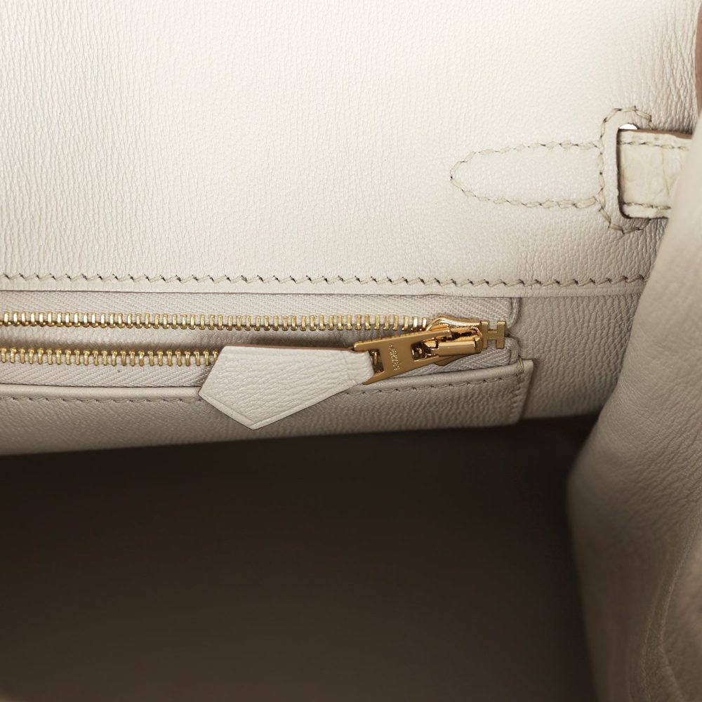 Hermes Birkin 25 Beton Matte Alligator Gold Hardware - Image 9