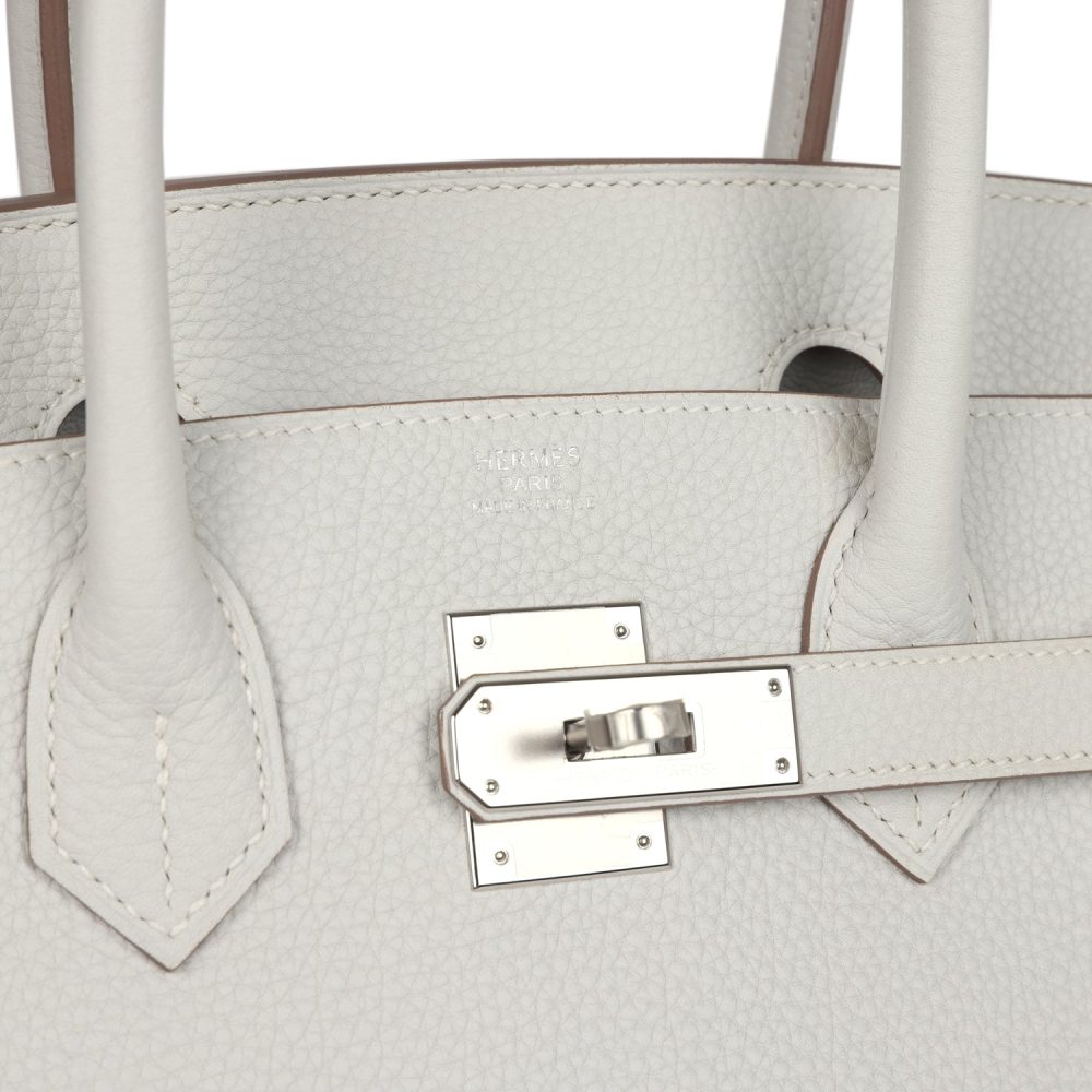 Hermes Birkin 30 Gris Pale Togo Palladium Hardware - Image 7