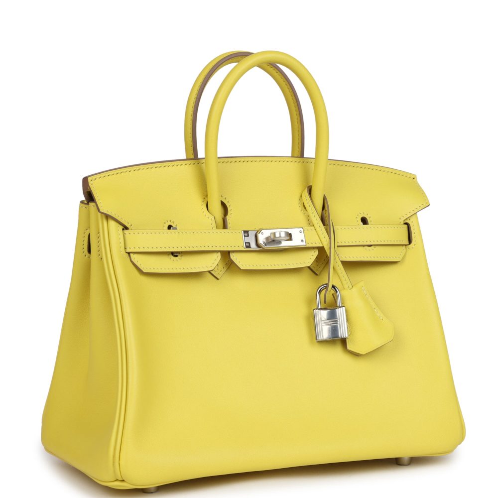Hermes Birkin 25 Lime Swift Palladium Hardware - Image 2