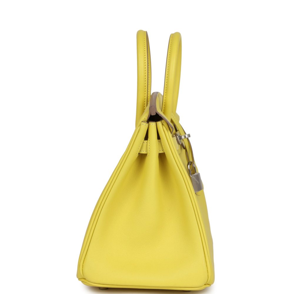 Hermes Birkin 25 Lime Swift Palladium Hardware - Image 3