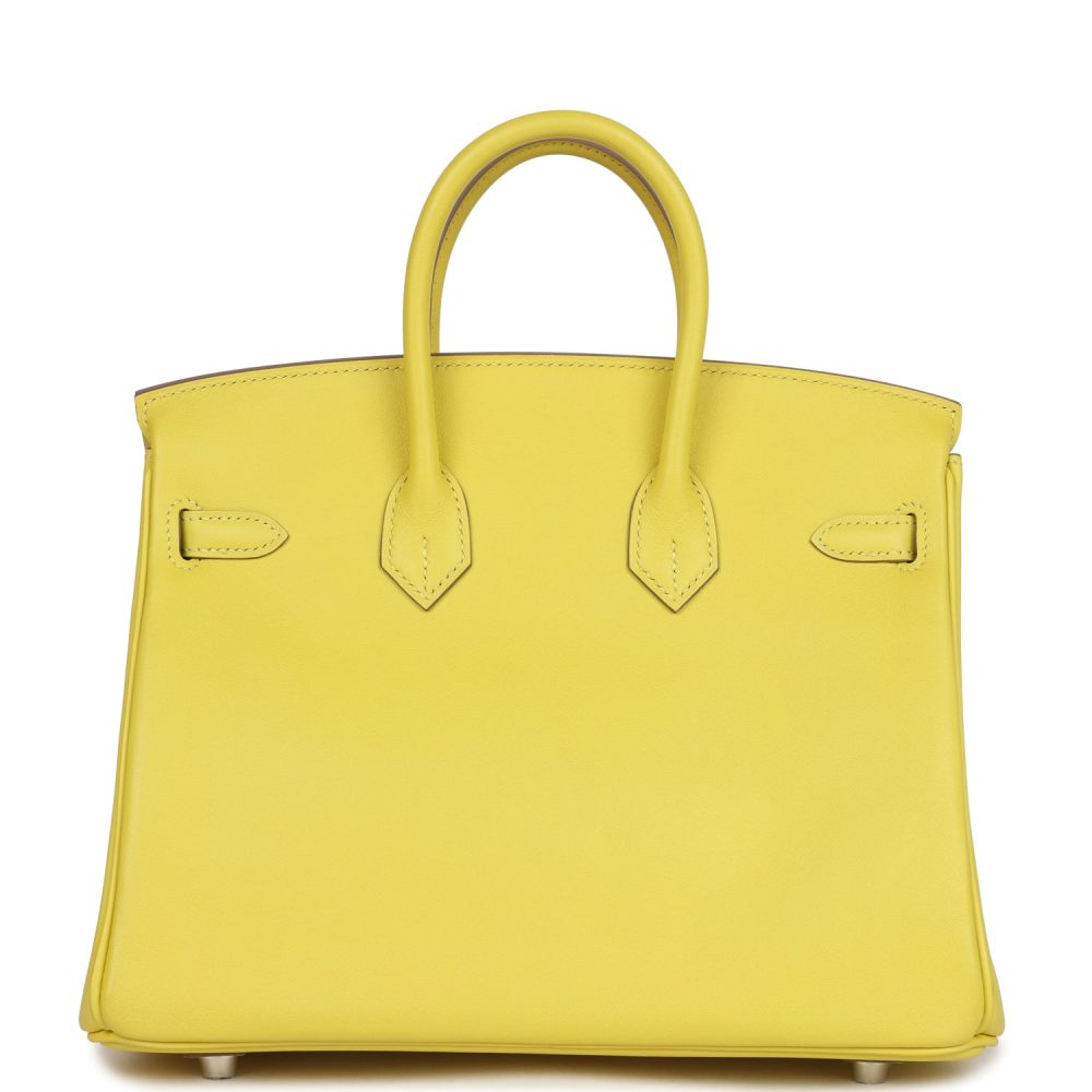 Hermes Birkin 25 Lime Swift Palladium Hardware - Image 4