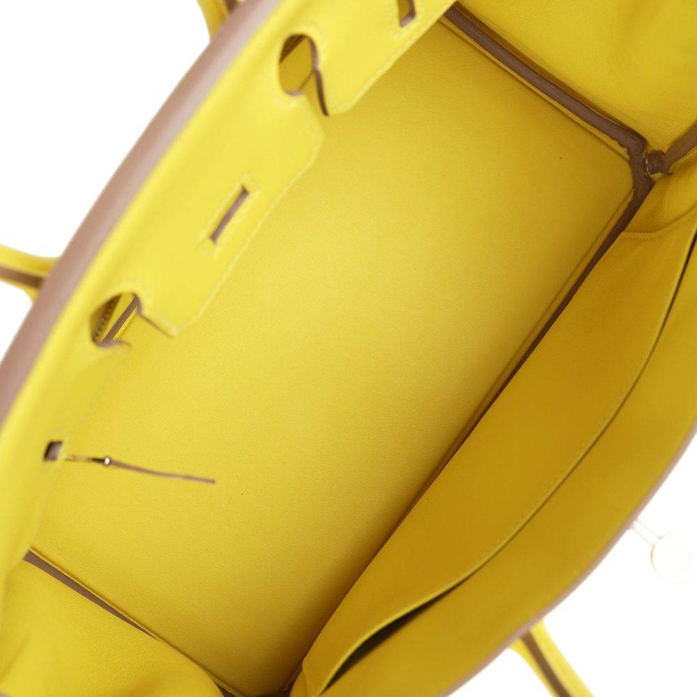 Hermes Birkin 25 Lime Swift Palladium Hardware - Image 8