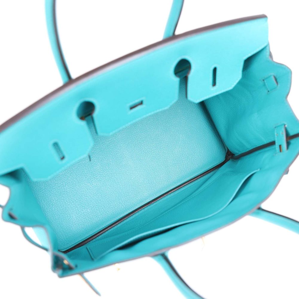 Hermes Birkin 30 Bleu Paon Epsom Gold Hardware - Image 8