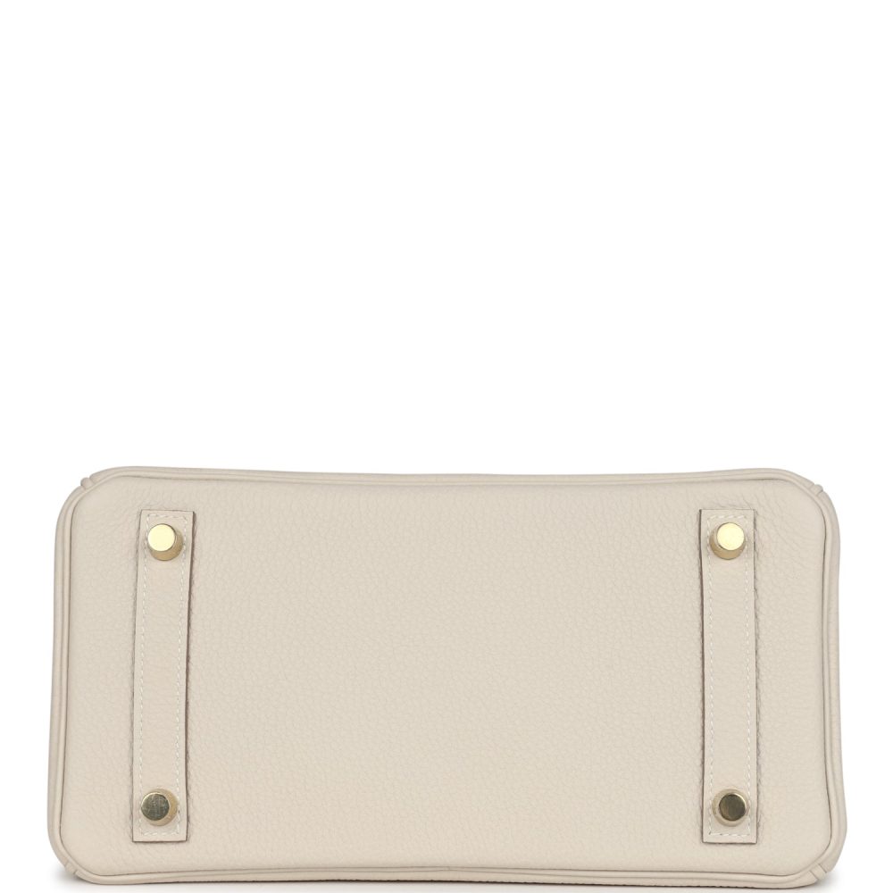 Hermes Birkin 25 Craie Togo Gold Hardware - Image 6