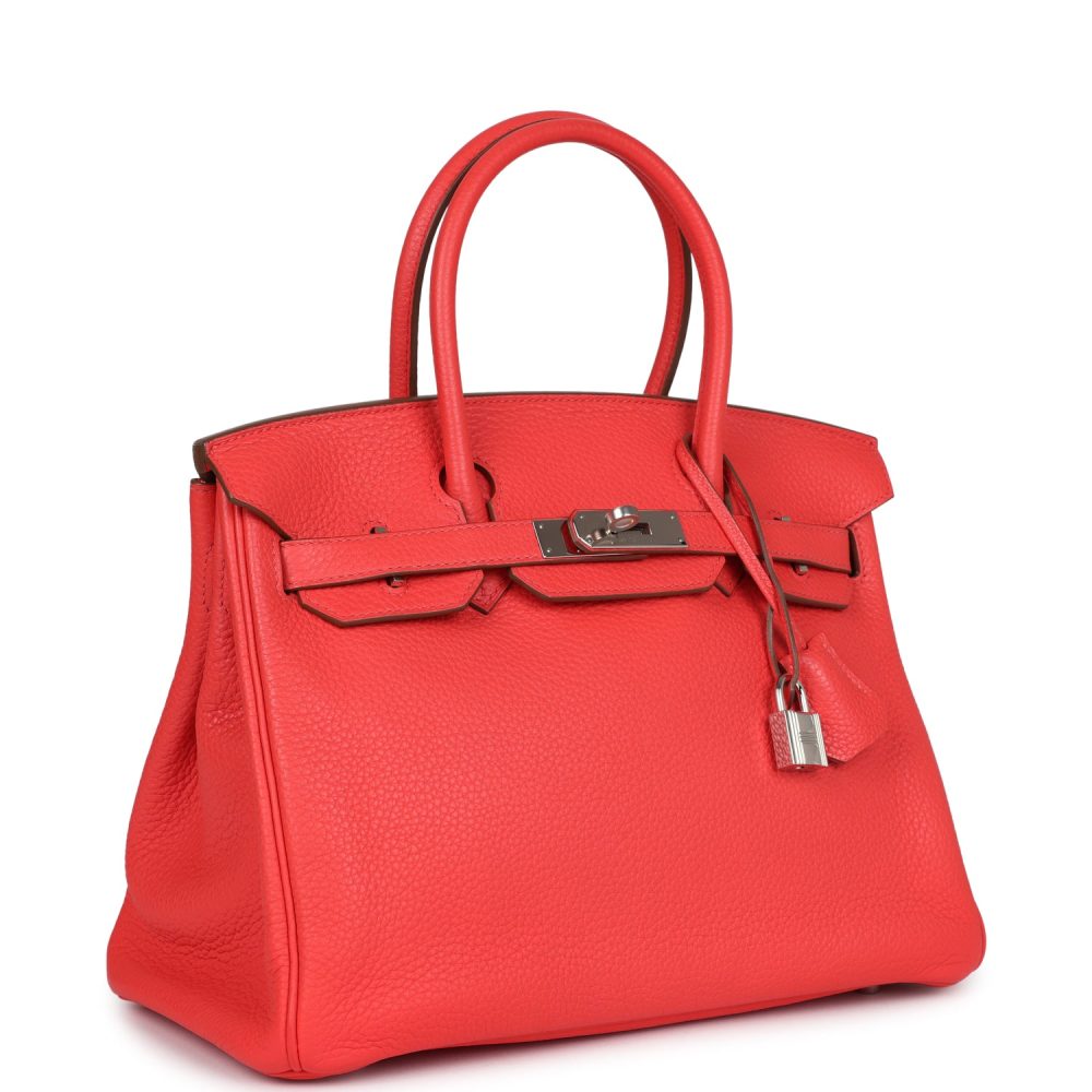 Pre-owned Hermes Birkin 30 Rose Jaipur Clemence Palladium Hardware - Image 2