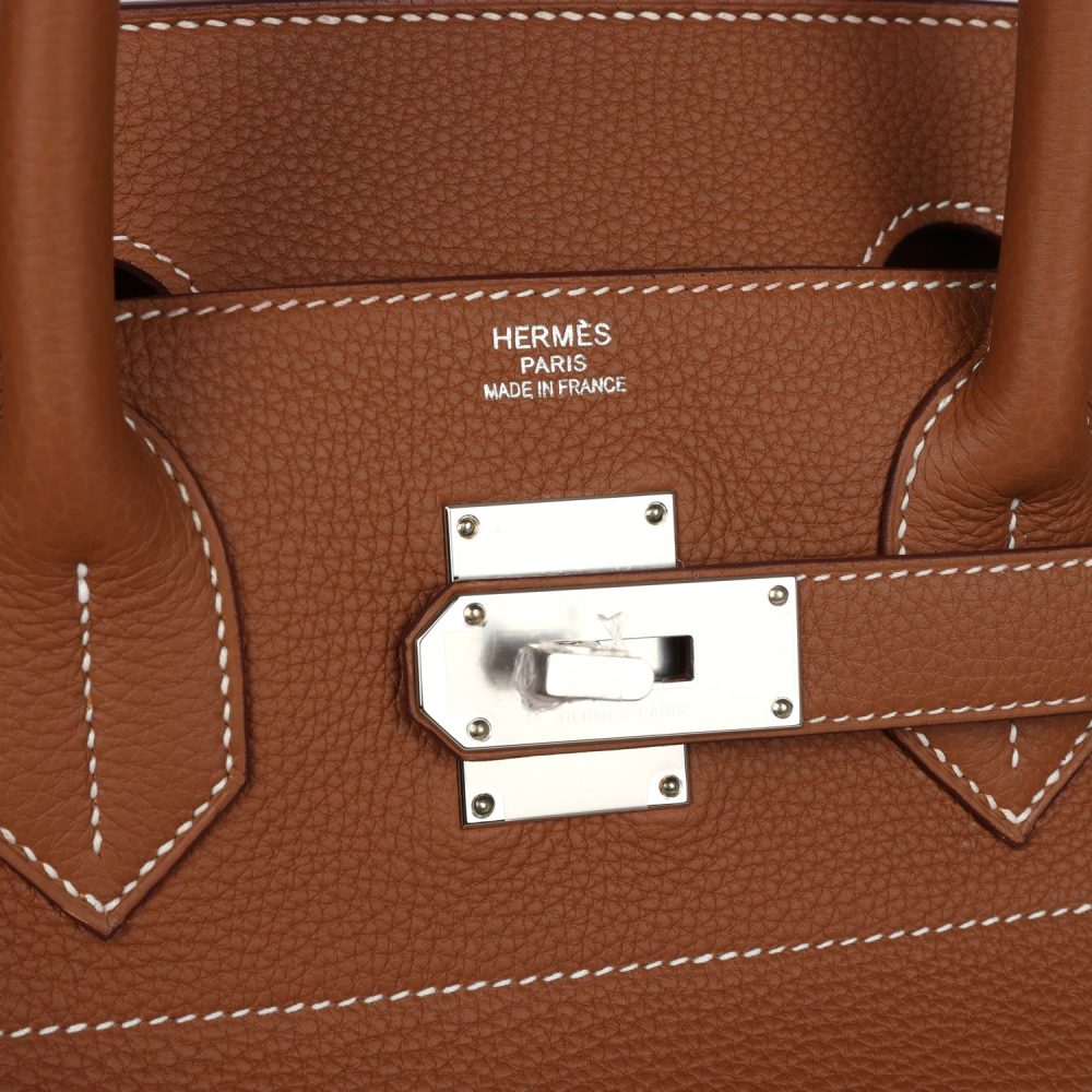 Hermes Birkin HAC 40 Gold Togo Palladium Hardware - Image 7