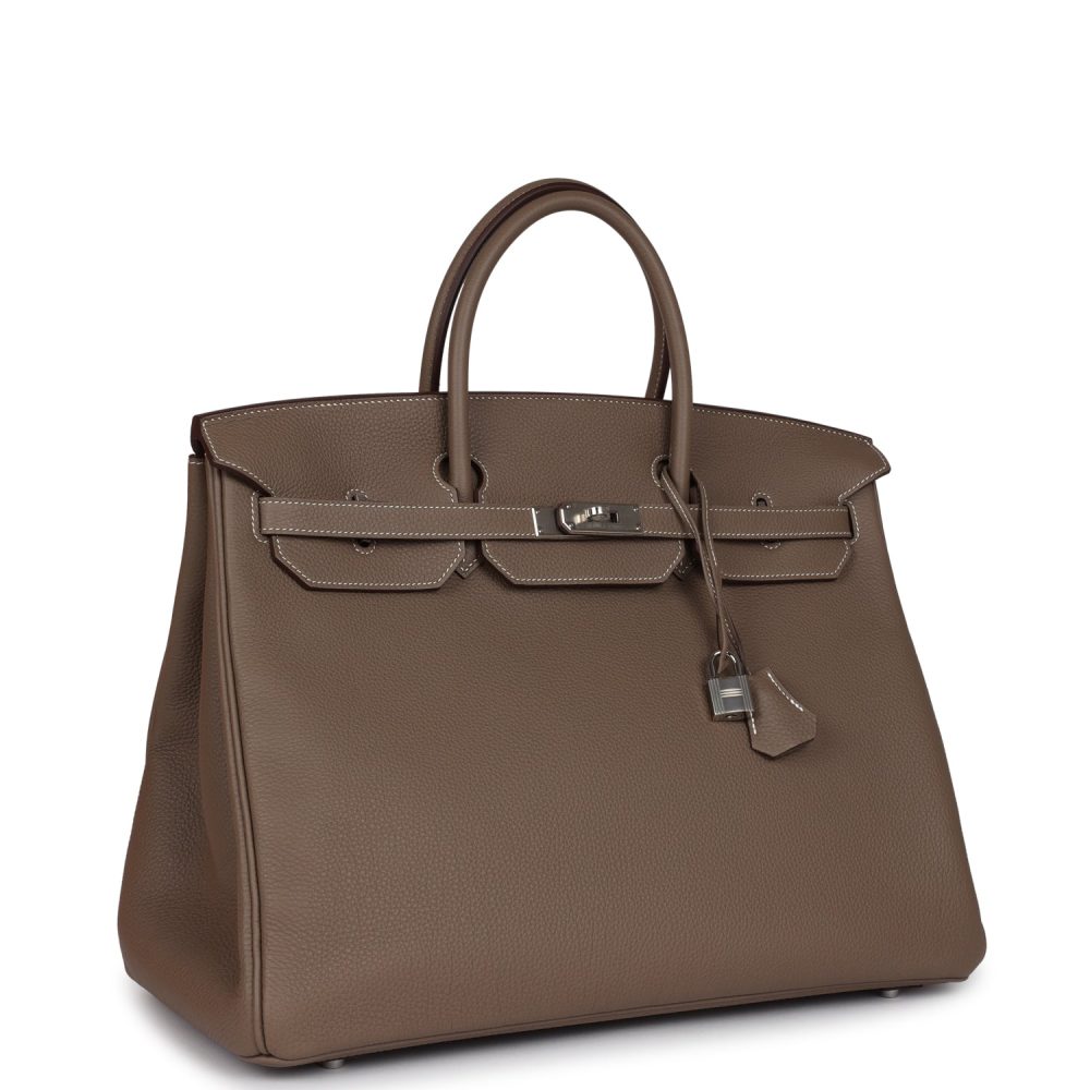 Hermes Birkin 40 Etoupe Togo Palladium Hardware - Image 2